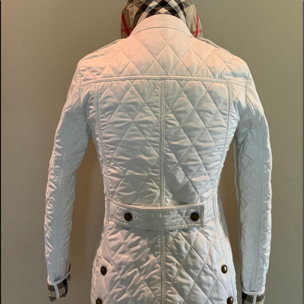Ivory Burberry Brit Quilted Tilbrooke Jacket XS